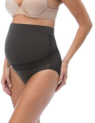 RelaxMaternity 5150 (Noir, XL) Culotte de Grossesse avec Fibre d'argent et Bande élastique de Soutien pour Le Ventre