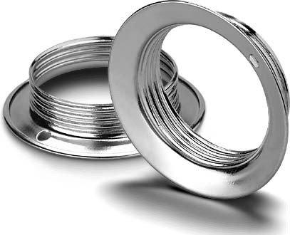 VOSSLOH Schraubring für E27 und B22d Fassungen verchromt Metall silber Außenring