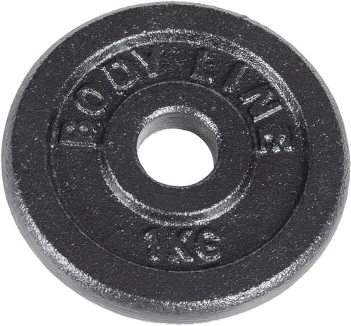 Bodyline schwere Scheibe aus Gusseisen für Langhantel-, Kurzhantel- und Gewichtheben — Durchmesser 25 mm — für Fitnessstudio, Fitness, Heimtraining