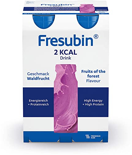 Fresenius Kabi FRESUBIN 2 KCAL Drink Forest Fruit Drinks Flask 200 ml Pack of 1 x 2.75 kg x 4)