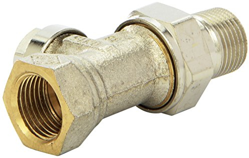 TA Heimeier HK-Rücklaufverschraubung Regulux Durchgangsform 1/2 Zoll, Rotguss vernickelt, 0352-02.000