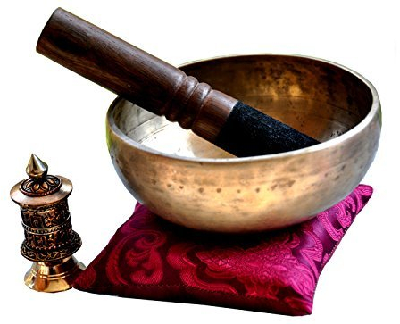 6 Auténtico antiguo antiguo cuenco tibetano de nepal-collected de Himalaya, libre rueda de oración