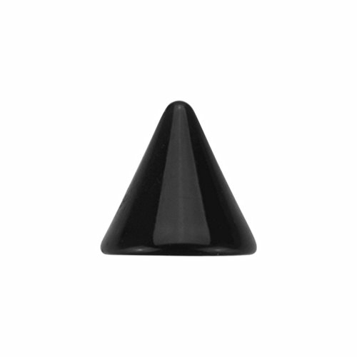 eeddoo Piercingkugel Stachel-Aufsatz Schwarz Black Steel Gewinde: 1,2mm 4mm