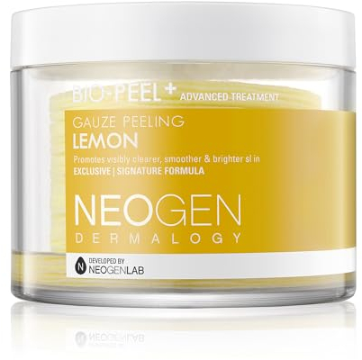 DERMALOGY by NEOGENLAB Bio-Peel Mull-Peeling-Pads (Zitrone, 30 Pads) – Zitrone & Zitronengras – Koreanische Hautpflege