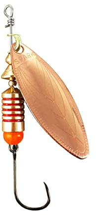 MAPSO - 5 Cucharillas de Pesca Spark-2 Cobre 7 GMS. Anz. Simple sin Muerte