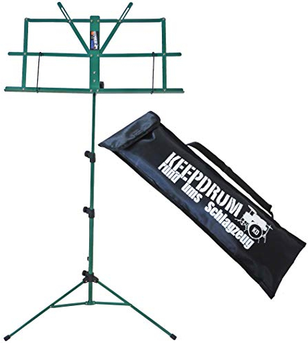 keepdrum MUS2 GR Notenstaender Grün Notenpult kindgerecht +Tasche