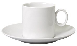 Thomas Loft Kaffeetasse mit Untertasse, Porzellan, Weiß, Spülmaschinenfest, 210 ml, 2-tlg., 14740
