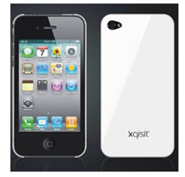 Xqisit iPhone 4/4S iPlate Glossy White für Apple iPhone 4, iPhone 4S weiß