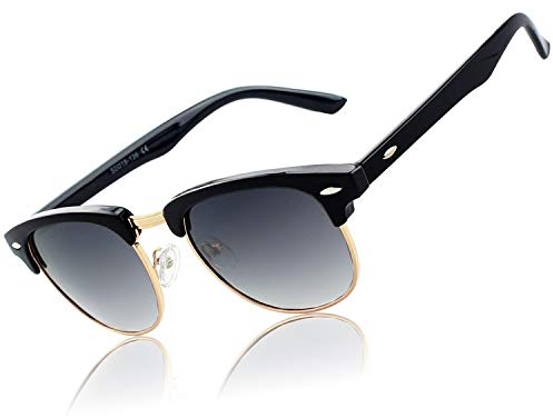 CGID Sonnenbrille Herren Damen Retro Vintage Halbrahmen Polarisiert UV400 Schutz