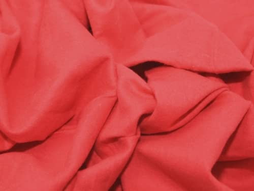 Baumwollflanell-Kleiderstoff, rot, Meterware