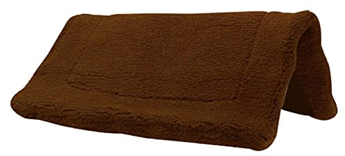 Intrepid International Western Fleece Pad, 158898BR, braun für Pferd, Sattelpad, 30 cm x 30 cm, Einlagig, Krankenhaus Vlies, atmungsaktiv, leicht, Maschinenwaschbar
