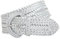 5,1 cm breiter, handgefertigter, weicher, metallischer, geflochtener, runder Gürtel, silber, S/M (28/30 Taille)