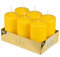 PAPSTAR 6 Stumpenkerzen Ø 60 mm · 115 mm goldgelb PS17996