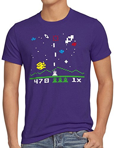 style3 Sheldon Invaders Herren T-Shirt, Größe:L;Farbe:Lila