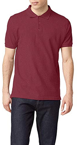 Fruit of the Loom Men's Premium Short Sleeve Polo Shirt, Burgundy, X-Large