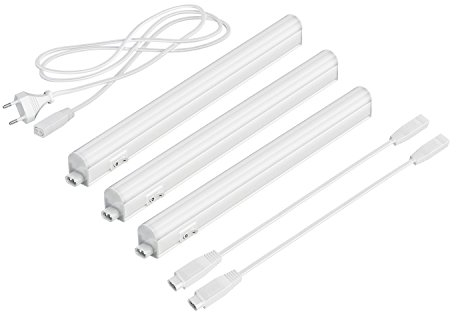 parlat LED Unterbau-Leuchten Rigel, je 31,3cm, 40cm Kabel, je 397lm, warm-weiß, 3er Set