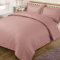 DREAMSCENE Sch�ne Satin Streifen Quilt Bettbezug mit Kissen Fall Bettw�sche-Set, Polyester, Pink, King