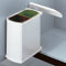 Hailo Abfallsammler 3416001 | Schwenkbarer Einbau Mülleimer Duo 16 L | Für Küchenschränke ab 45 cm Breite mit Drehtür | Robustes Weißes Design | Einfache Montage | Perfekte 2fach Mülltrennung