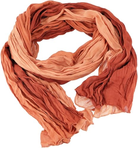 GURU SHOP Batiktuch, Batikschal, Batiksarong - Rostorange, Herren/Damen, Baumwolle