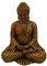 gartendekoparadies.de Buddha Statue in exklusiver Farbgebung, Steinfigur, H. 42 cm, 19 kg, Gold, frostsicher aus Steinguss für Außenbereich
