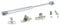 Emuca 1274325 1274325 Pack of 10 Sets Force Gas strut Stay Lift Cabinet Cupboard Door Soft Close Hinge with Brackets and Fixing Screws, Paint Aluminium, 11kg 100mm (10un)