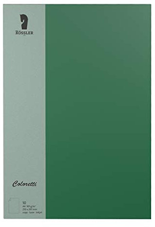Rössler 220726571 - Coloretti Briefpapier, 165g/m², DIN A4, forest, 10 Blatt