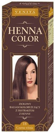 Henna Color 18 Schwarzkirsche Cherry Haarbalsam Haarfarbe Farbeffekt Naturhaarfärbemittel Henne Öko