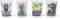 Disney NB031SG2 4 Piece Silver Buffalo Nightmare Before Christmas Mini Glass Set, 1 oz, Multicolored by Disney