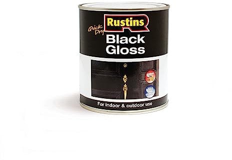 RUSTINS Black Gloss Paint 500ml