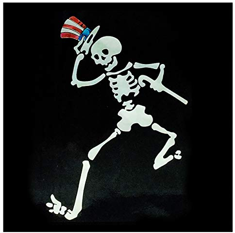 Inlay Sticker für Gitarren & Bass - Jerry Garcia (Grateful Dead) Skeleton