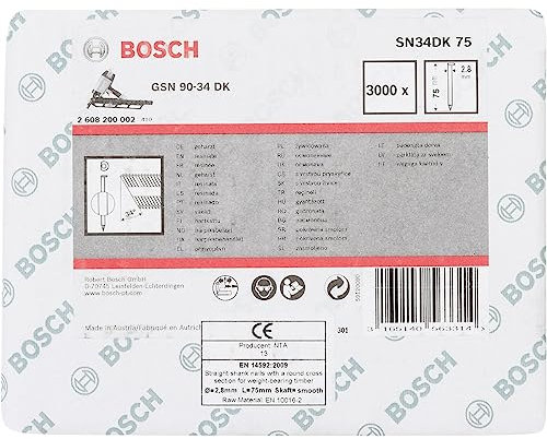 Bosch 2608200002 2.8 x 75 mm Clipped Head Strip Nail