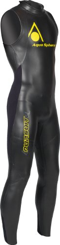 Aqua Sphere Powered Pursuit Universal-Neoprenanzug, ärmellos, Schwarz/Gelb, Größe S