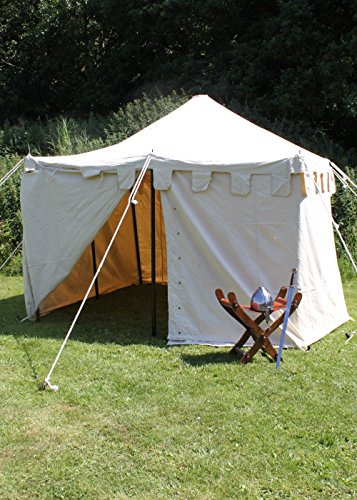 Ritterzelt Herold, 3 x 3 m, 350 GSM, naturfarben