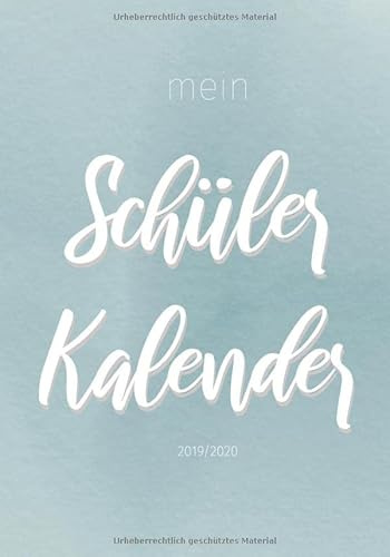 Mein Schülerkalender 2019-2020: Schulplaner & praktischer Organizer für den Schulalltag