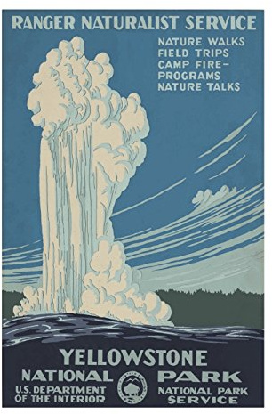 Yellowstone National Park: Journal - Vintage Wyoming Hiking Camping (Blank Lined Notebook)