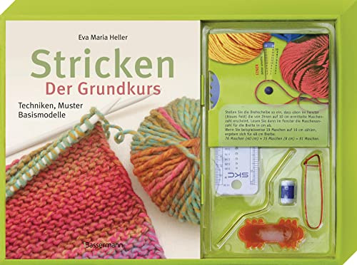 Stricken. Der Grundkurs: Techniken, Muster, Basismodelle. Set mit Strickhilfen