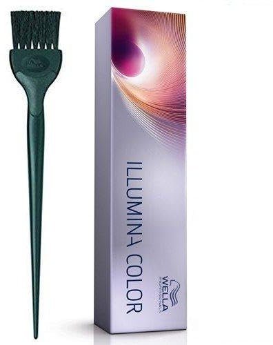 Wella Illumina Haarfarbe 6/16 Dark Ash violett blond 60 ml und Farbe Bürste