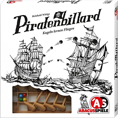 ABACUSSPIELE 01891 - Piratenbilliard, Holzspiel, Geschicklichkeitsspiel von Reinold Wittig, White