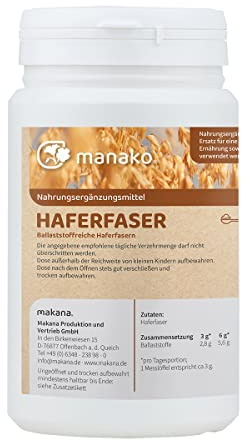 manako Haferfaser, natürliche Ballaststoffquelle, 300 g Dose