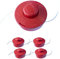 Nemaxx 4X FS2 Bobina con Starter Automatico, Bobina a Doppia Fila, Rullo di Nylon, Accessori, Ricambio, Bobina per decespugliatore a Benzina - Rosso