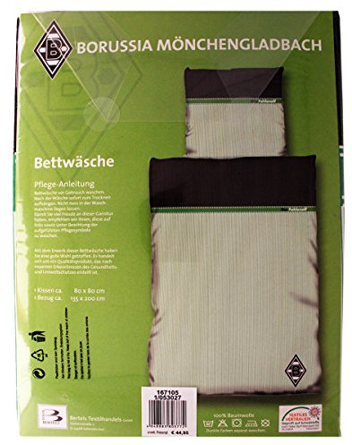 Borussia Mönchengladbach Bettwäsche mit Knöpfen Daman 135x200 Fußball Bundesliga