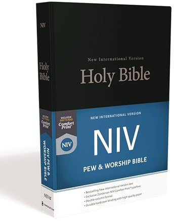 NIV, Church Bible (Pew Bible), Hardcover, Black, Comfort Print