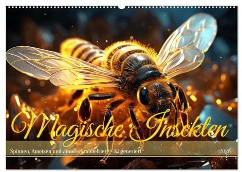 Magische Insekten (Wandkalender 2026 DIN A2 quer), CALVENDO Monatskalender: Faszinierend magische Insektenwelt - KI generiert (CALVENDO Tiere)