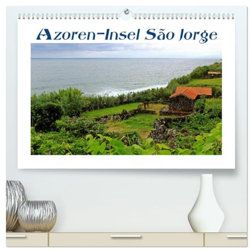 Azoren-Insel Sao Jorge – traumhafte Fajas auf dem grünsten Eiland Portugals (hochwertiger Premium Wandkalender 2026 DIN A2 quer), Kunstdruck in ... entlang der Steilküste. (CALVENDO Natur)