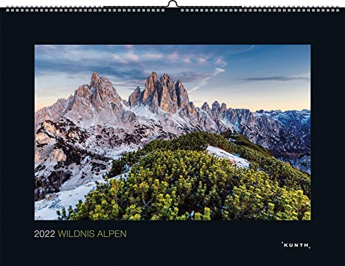 Wildnis Alpen 2022: Wandkalender (KUNTH Wandkalender Black Edition 60 x 45 cm)