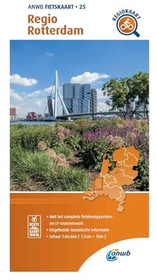 Regio Rotterdam 1 : 66 000: Fietskaart mit Radwegen (Fietskaarten, Band 25)