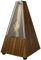 Wittner Metronom Taktell Pyramidenform System Maelzel Serie 800K - Ohne Glocke - Mit Plexiglasdeckel - Nussbaum-Maserung - Mechanisch zum Aufziehen - Keine Batterien erforderlich - Made in Germany