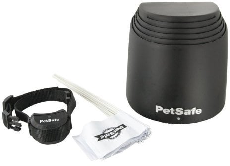 PetSafe, Clôture Anti-Fugue sans Fil compacte Stay & Play avec Collier Rechargeable, écran LCD pour Ajuster Le périmètre Circulaire, jusqu'à 3 000 m², s'utilise pour Tous Vos Animaux,système portatif