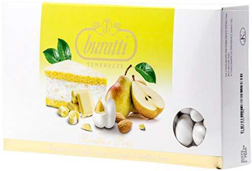 Buratti Confetti con Ripieno al Gusto di Ricotta e Pera, Tenerezze Ricotta-Pera - 1000 g
