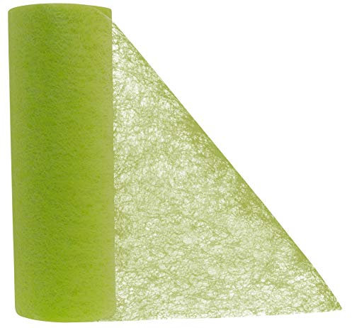 jb® 20m Tischband Tischläufer Tischvlies Vlies Vliesband Kommunion Konfirmation Tischdeko Band Dekostoff Deko Breite 23cm (Limone)
